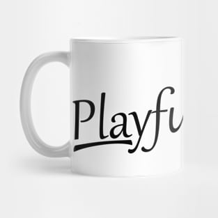 Playfulfoodie text logo Mug